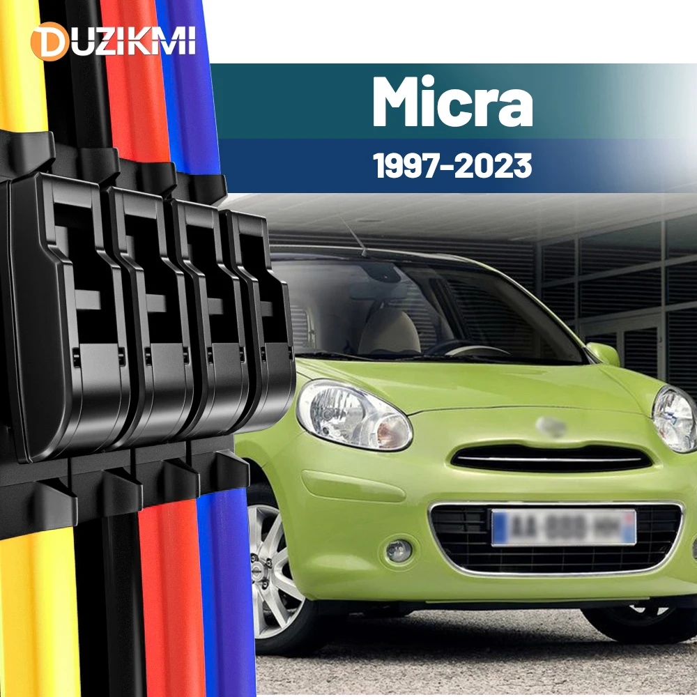 Für Nissan Micra K11 K12 K113 K14 1997-2023 2015 2016 2017 2018 2019 2020 2 stücke Frontscheibe Scheibenwischerblätter Rot Blau