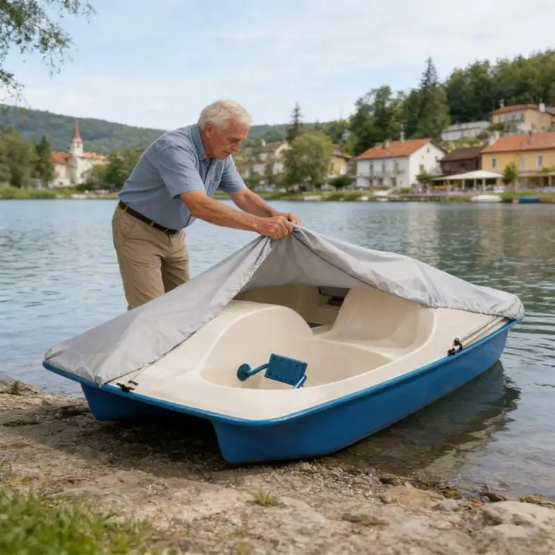 G7NA Starke 420D-Gewebe-Bootsabdeckung für 3- oder 5-Personen-Schiffe, wasserabweisend und Sonnenschutz – Detail 10