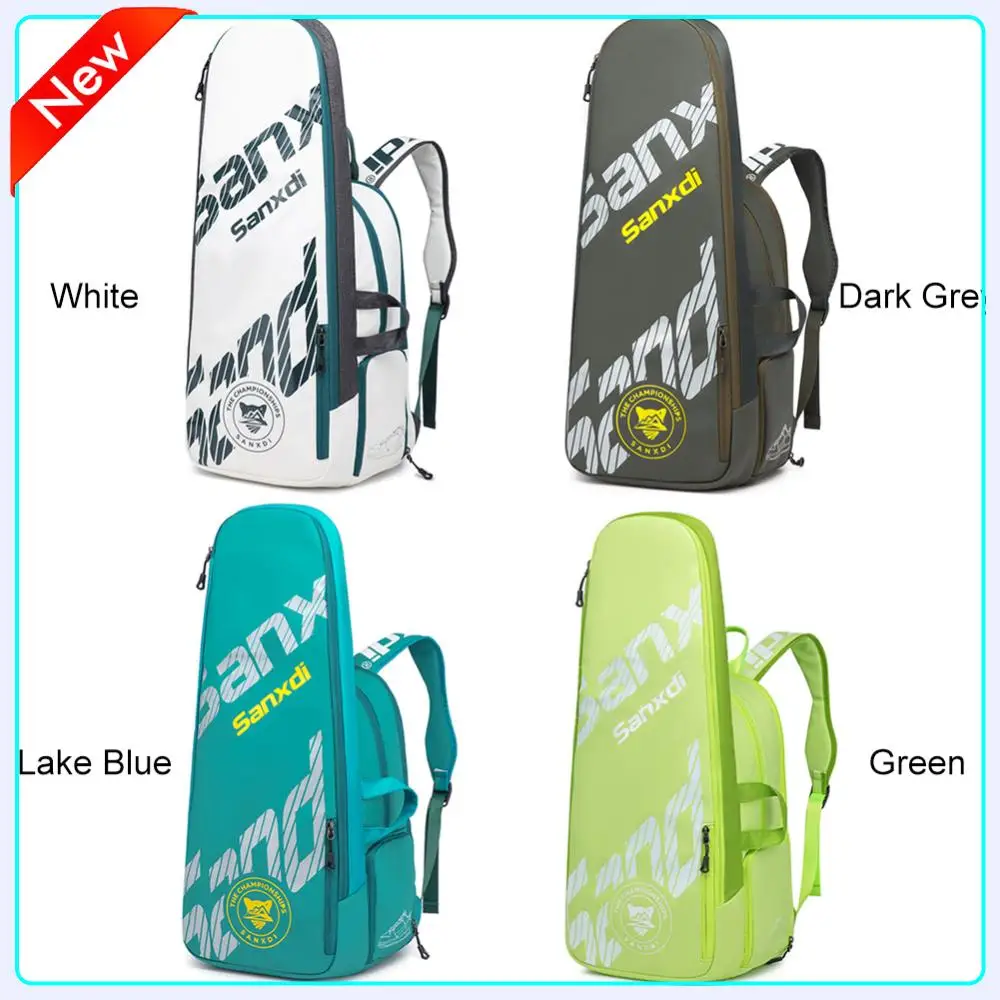 

Badminton Racket Backpack Separated Shoes Compartment Multifunction Sports Backpack Anti-Scratch Expandable Sports Training Bag