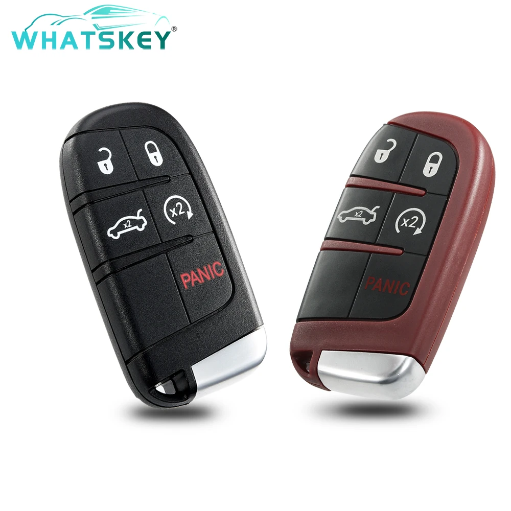 

WhatsKey 5 Button Remote Car Key Shell Cover Case For Dodge Dart Challenger Charger Durango Journey For Jeep For Chrysler 300C