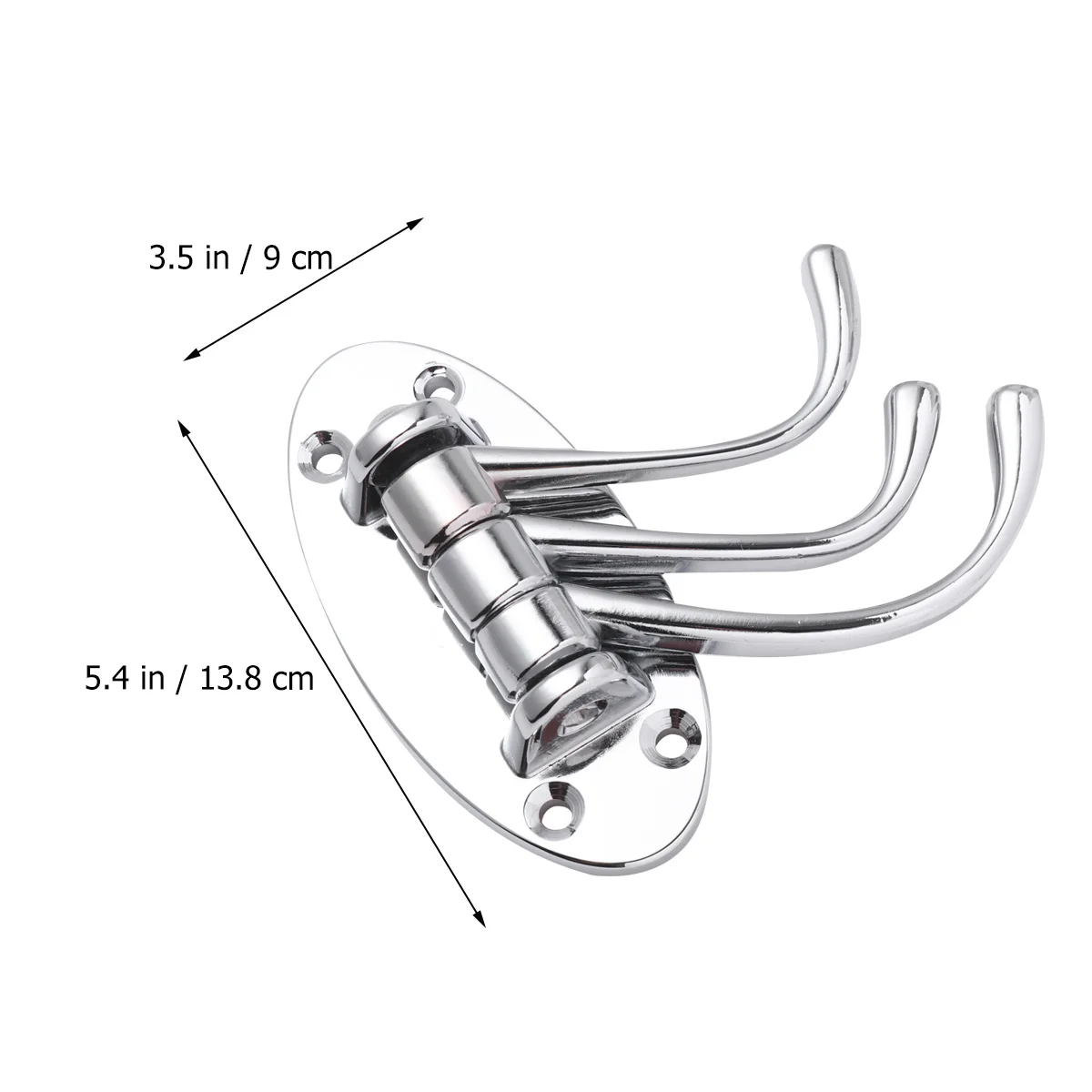 

2 шт., поворотные крючки из цинкового сплава, тройные рычаги, складной настенный держатель для одежды для спальни, ванной комнаты, кухни, вешалка для одежды