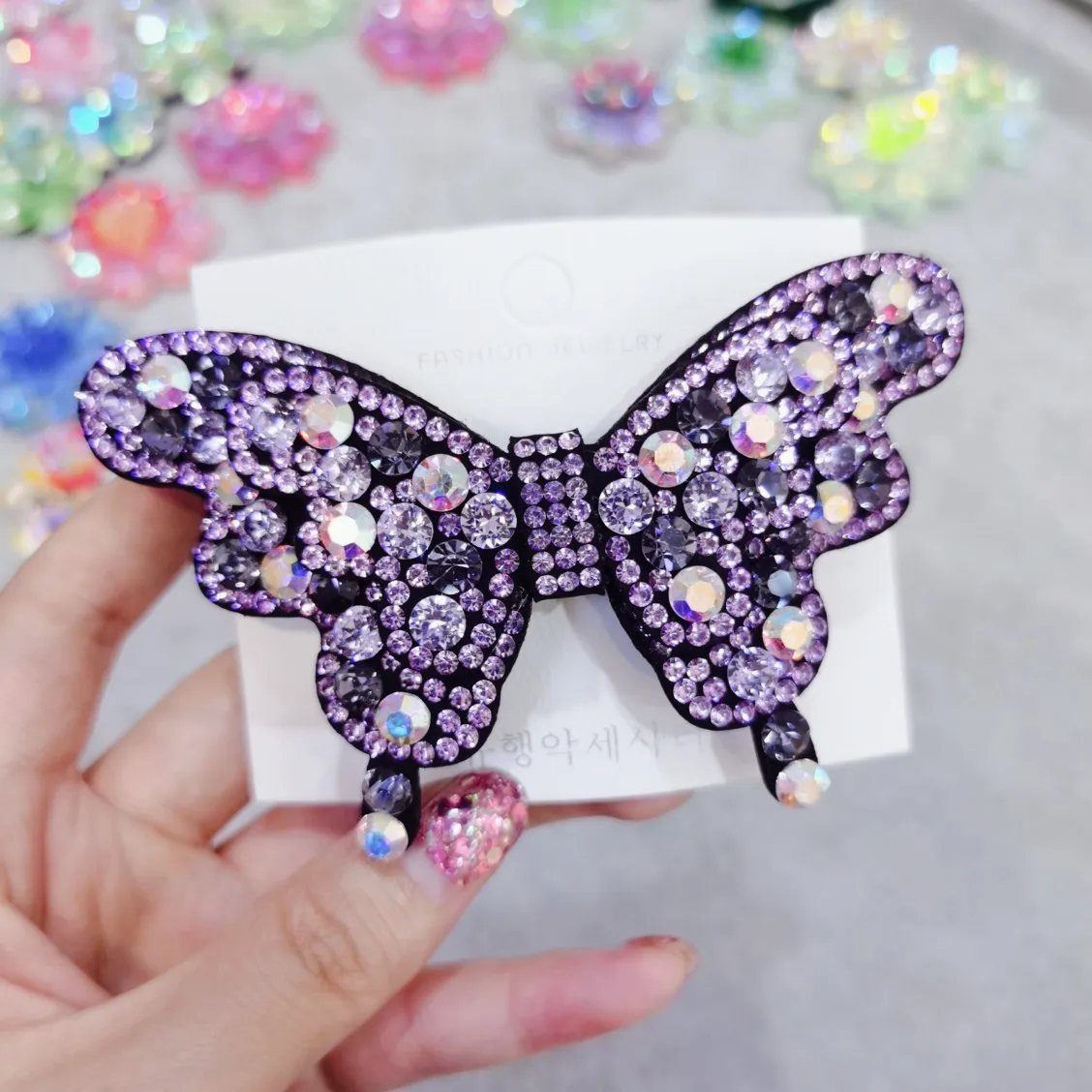 Fashion The Rabbit Set Auger Red Bowknot Of Animal Children Independent Packing Top Clip Han Edition Hair Clips