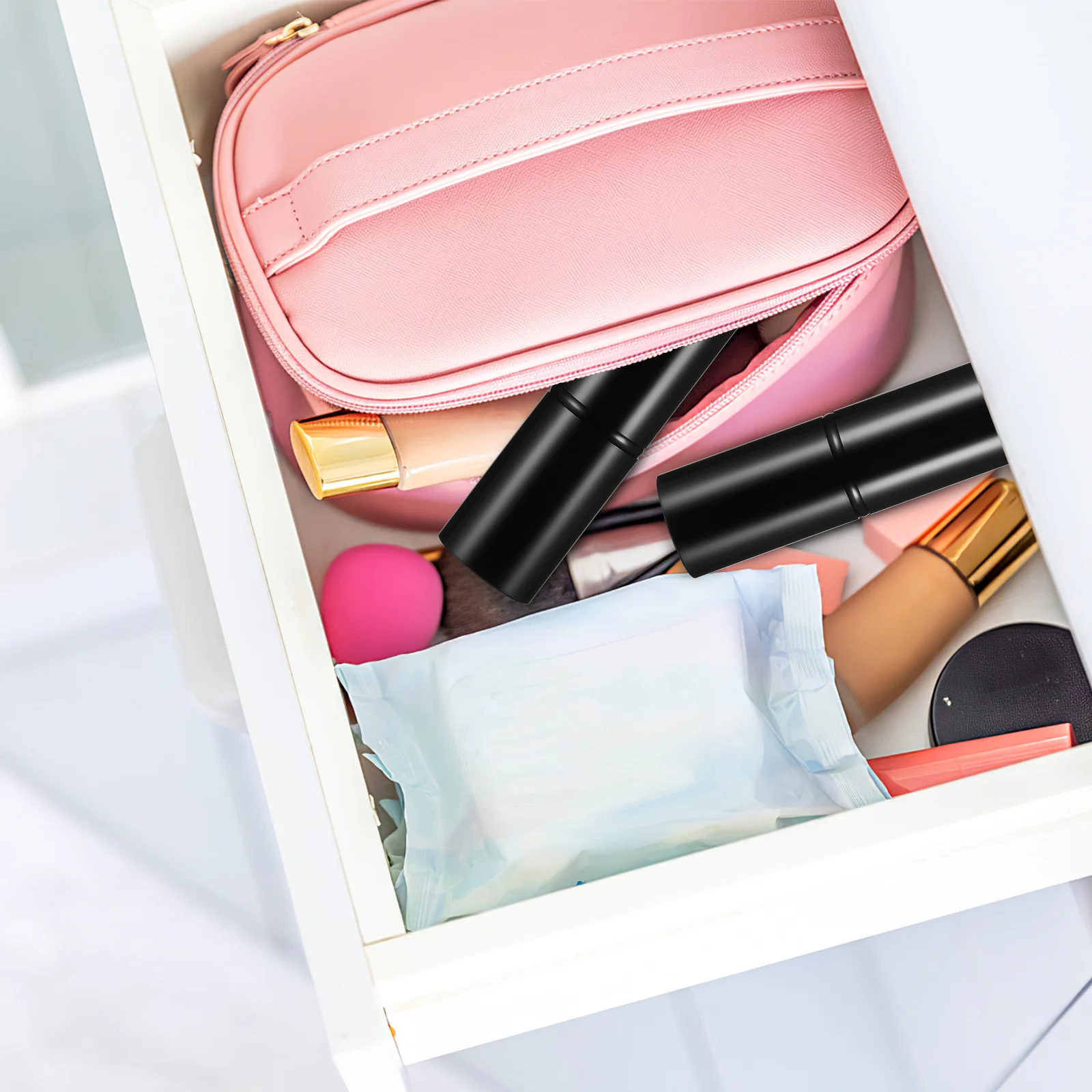 

2Pcs Retractable Makeup Brush Set Soft Powder Blush Brush Portable Travel Cosmetics Tools for Face Application