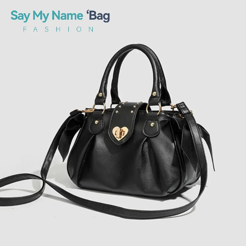 

Sweet Bow Lolita Hand Bag Purse Women Harajuku Love Heart Soft Crossbody Bag Lady Kawaii Large Capacity Shoulder Bag Female