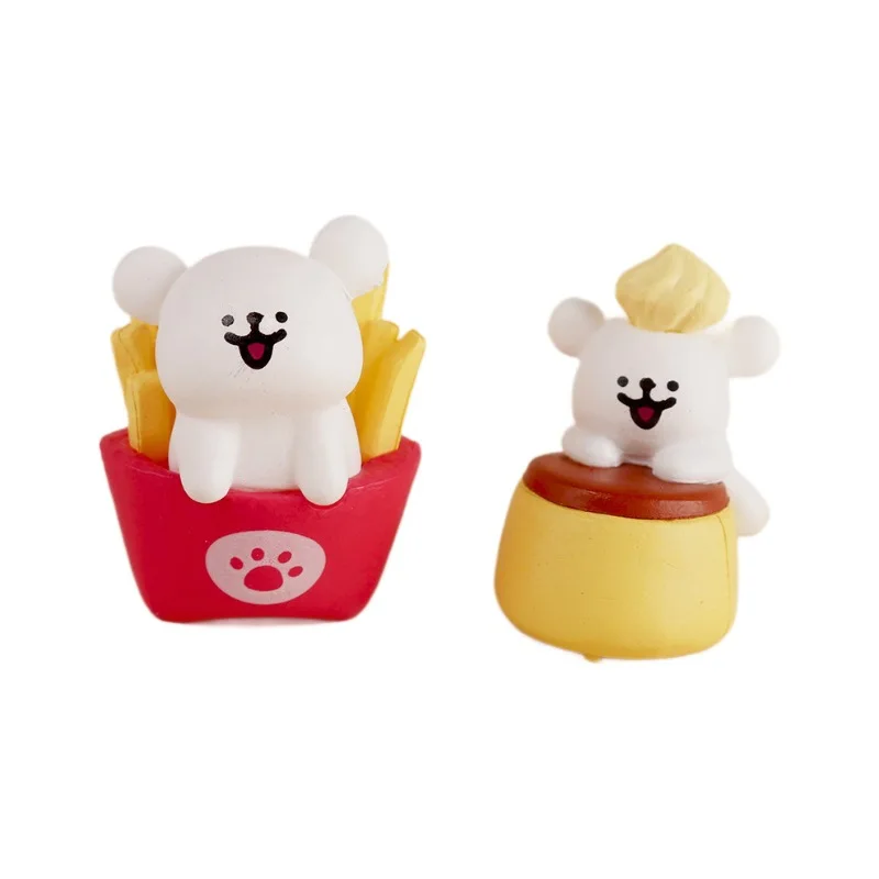 6pcs/set Cartoon Dog Mini Action Figure Pvc GK Model Kawaii Cute Healing Animal Doll Toys Children Collection Car Decor Ornament