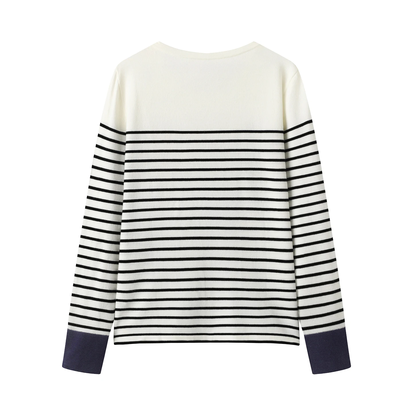 

Loose Fit Striped Knitwear round Ne Women's Base irt Color Blo Boting Top Lazy Sle Faionable Autumn New Arrival