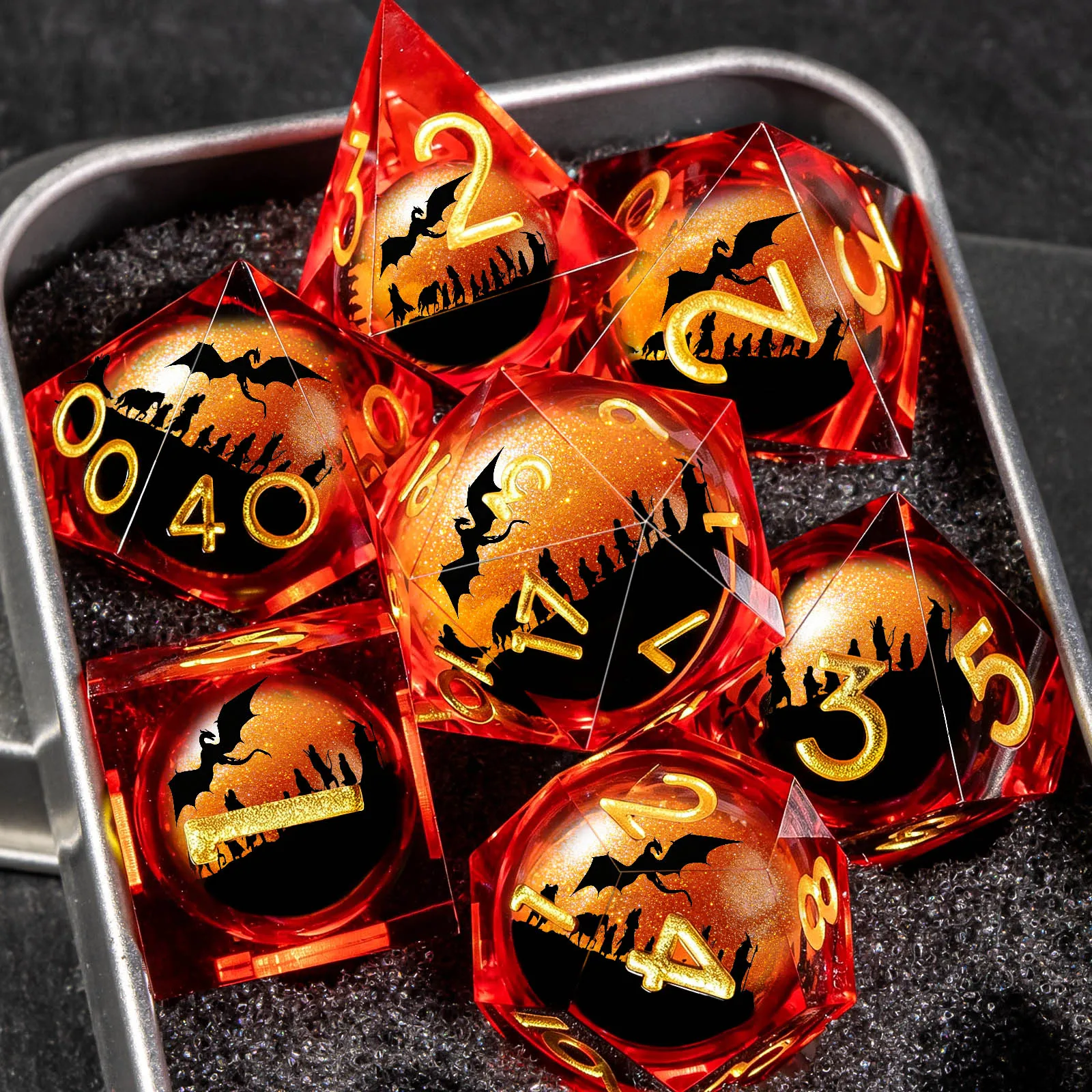Liquid Core DND Dice Set D&D f - Board Game Dungeons And Dragons ulasan dan harga