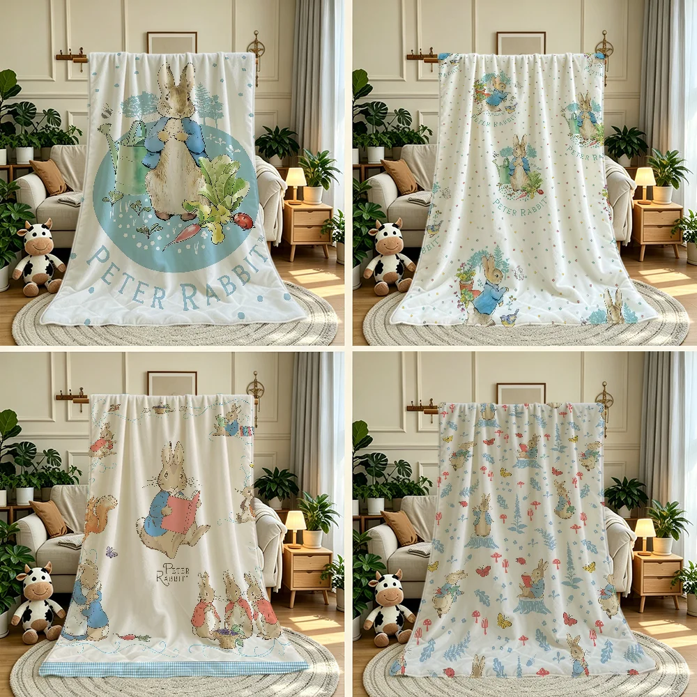 R-RabbitS Blanket Throw Super Cosy Plush Living P-PeterS Room Sofa Couch Childish Birthday Gifts
