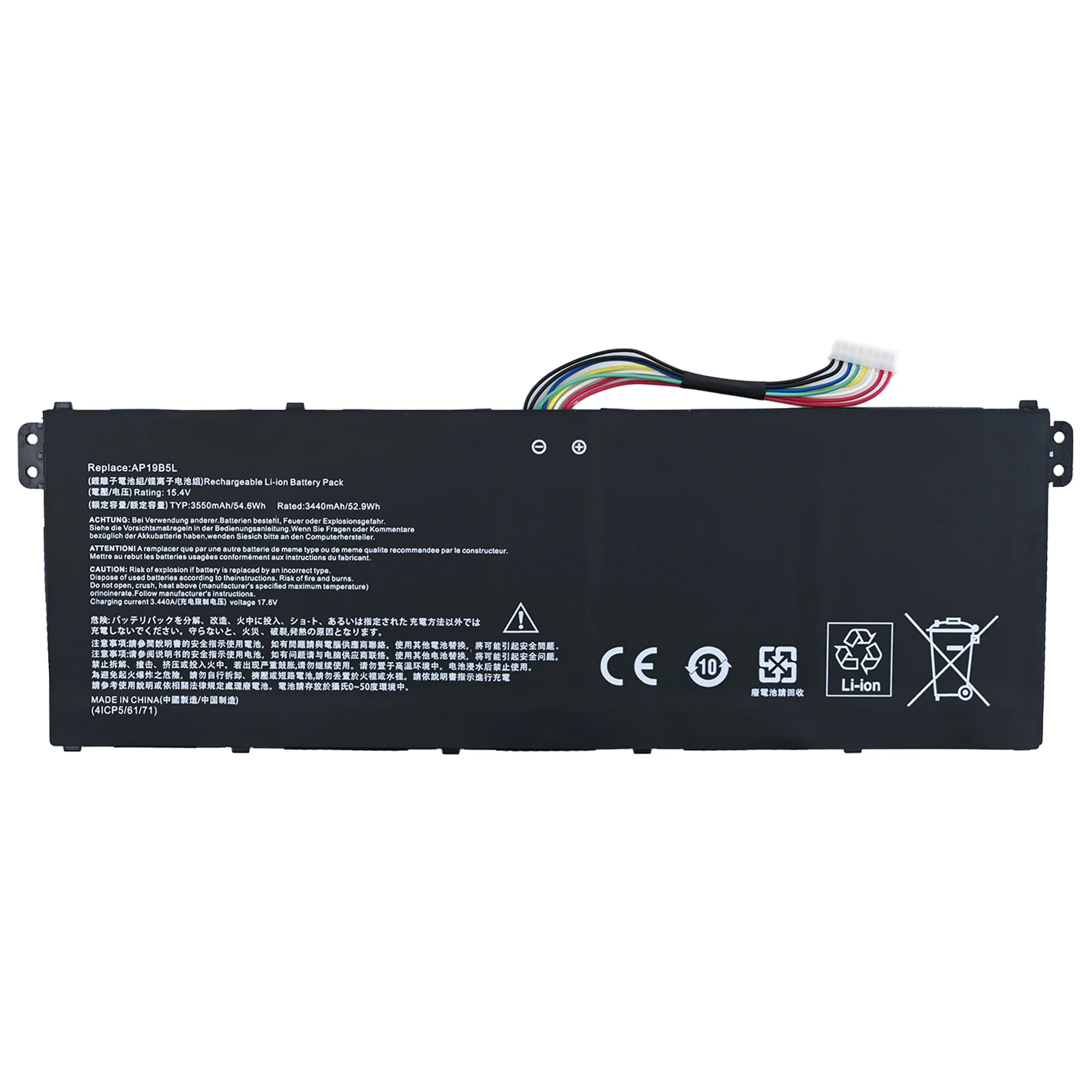 AP19B5L 15.4V 52.9Wh Laptop Battery for Acer Aspire 5 A514-54 A515-55 A515-43 Wift 3 SF314-42 SP314-21N-R5FR Vero AV15-51