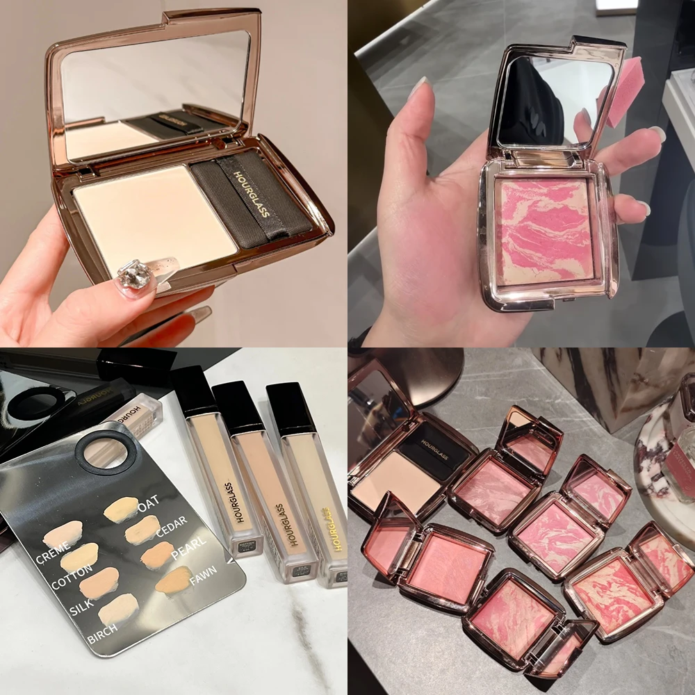 4.2g Hour/glass Pork Belly Blush New Light Mist Oil Control Powder Soft Glow Highlighter Cover Spot Foundation Delicate Makeup