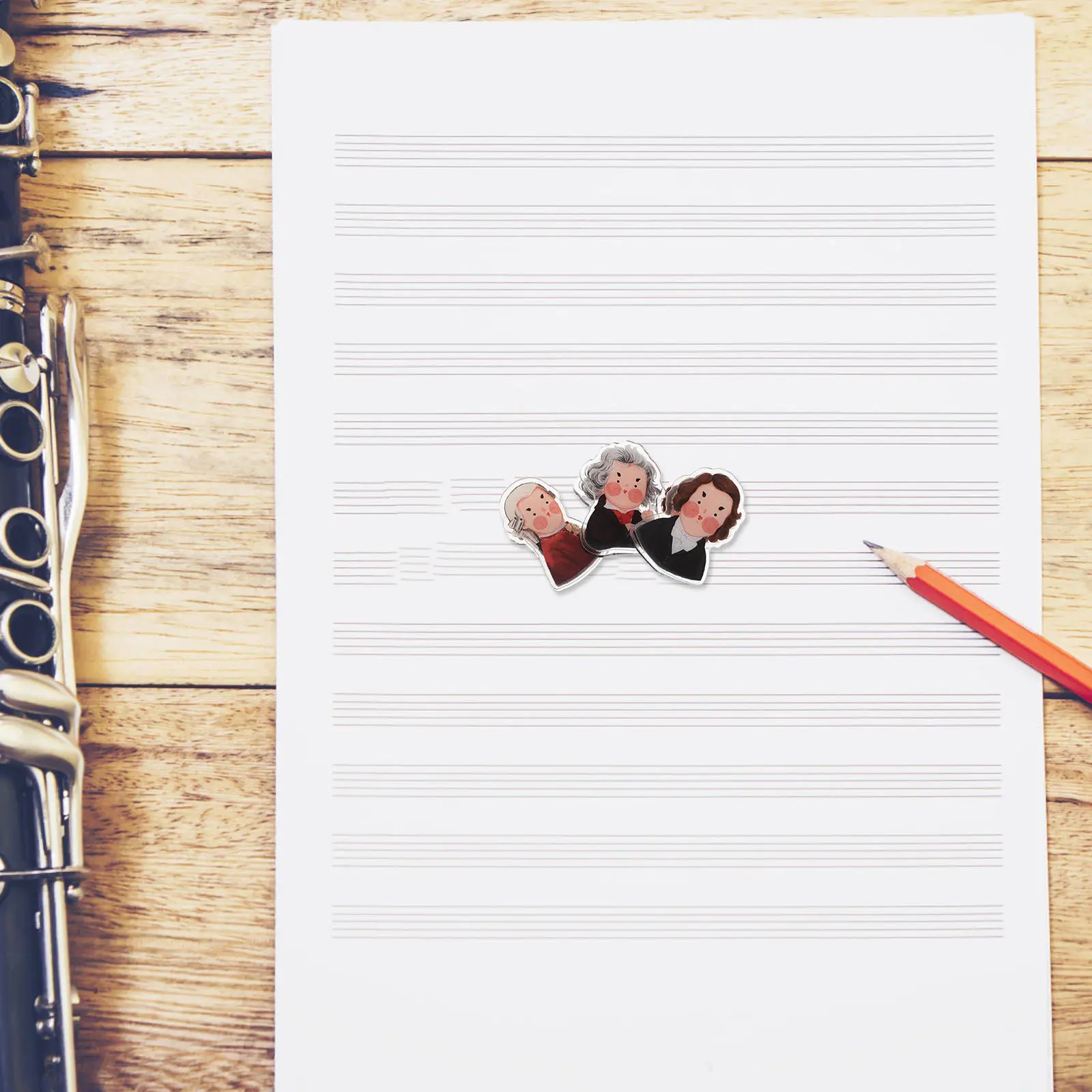 

3Pcs Versatile Music Accessories Cartoon Shaped Clips for Piano Violin Practice Keeps Music Organized Accessible