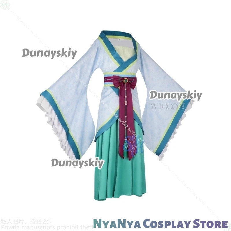 Maomao Cosplay Anime The Apothecary Diaries Seragam Perjamuan Gaun Panjang Hijau Retro Gaya Cina Hanfu Lolita Pesta Halloween