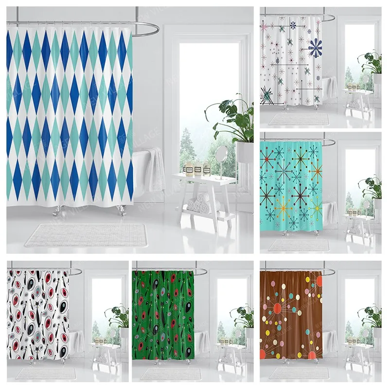 Waterproof fabric shower curtains Bathroom curtain accessories Bath curtain for shower 180x200 240*200 boho decoration abstract