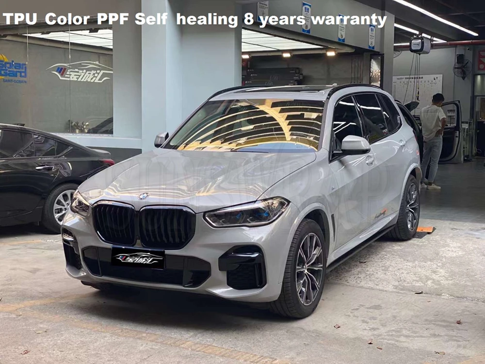 

Brooklyn Gray Gloss TPU PPF Paint Protection Film Car Hood Bumper Protection Stickers Anti Scratch Film 1.52x15m/roll