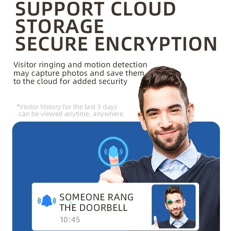 720*1280 Wireless Doorbells Solar Charge Cover Digital Door Peepholes Wifi Security Camera Intercom Video Smart Ring Door Bell