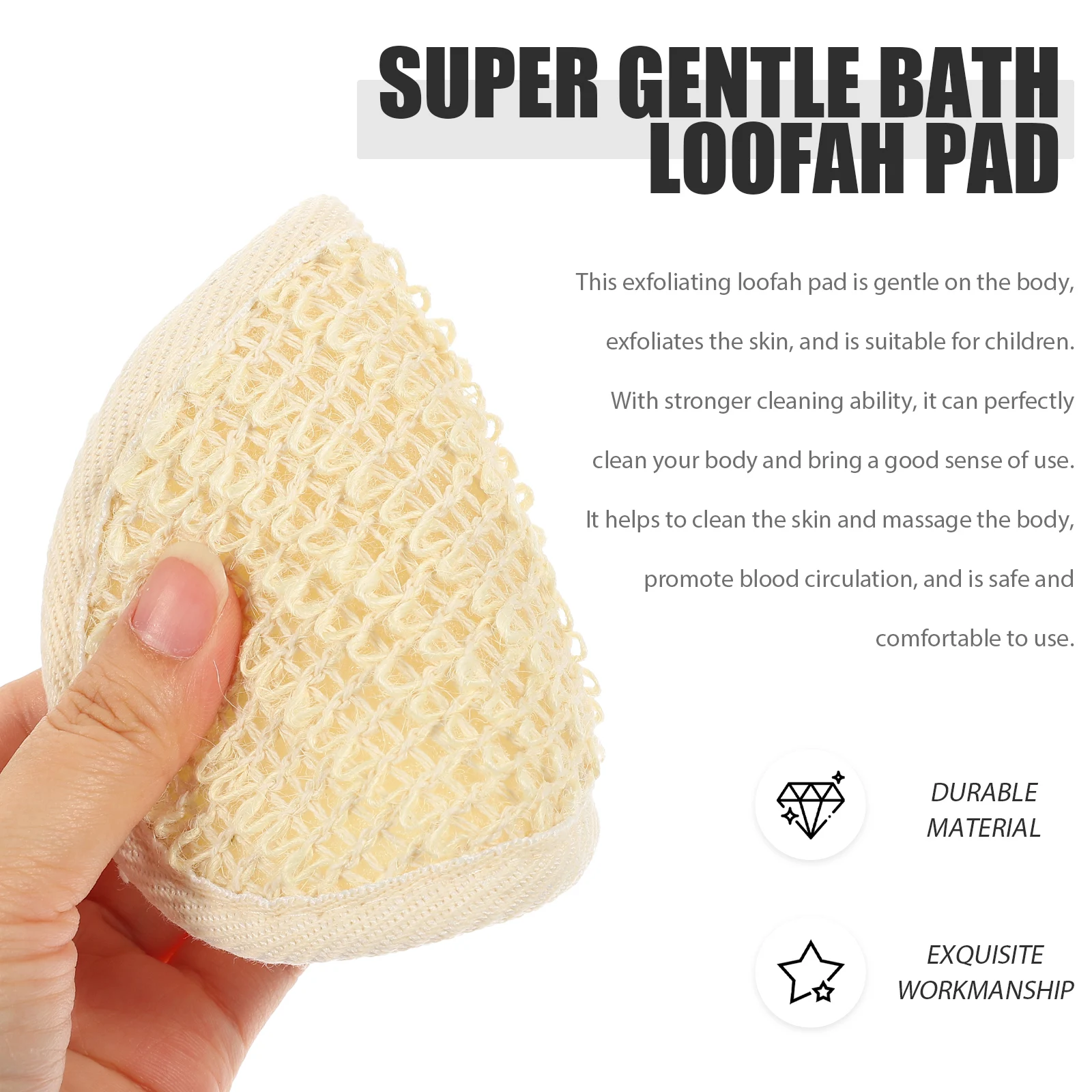 

6pcs Exfoliating Pads Makeup Removing Face Cleansing Skin Cleansing Pads Body Scrubber With Lanyard Shower Bath Tool