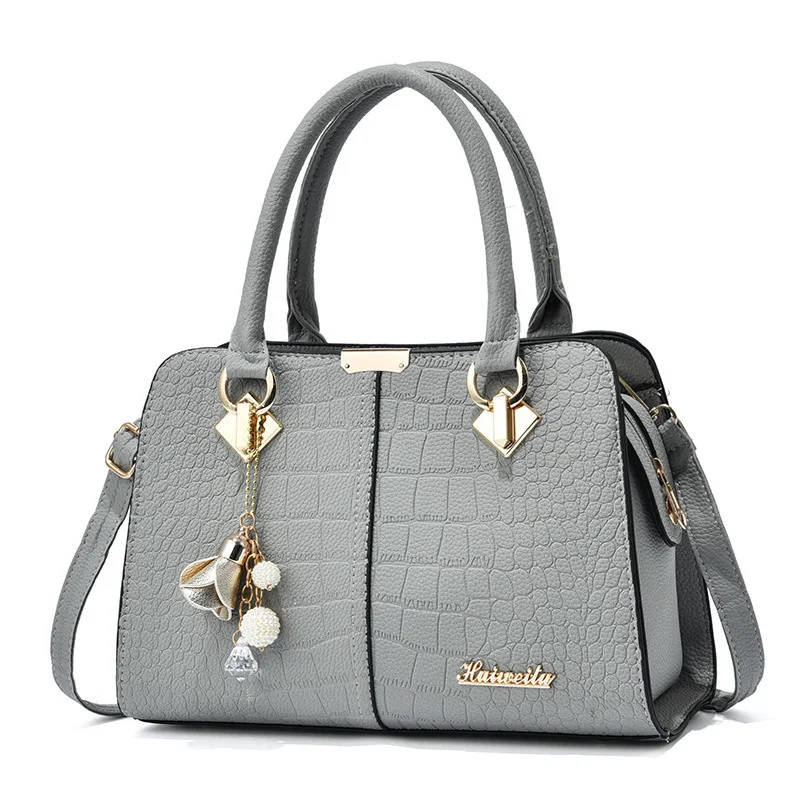 

Women Leather Luxury Designer Big Handbag Pu Casual Large Capacity One Shoulder Fashion Simple Messenger Bag Handbags
