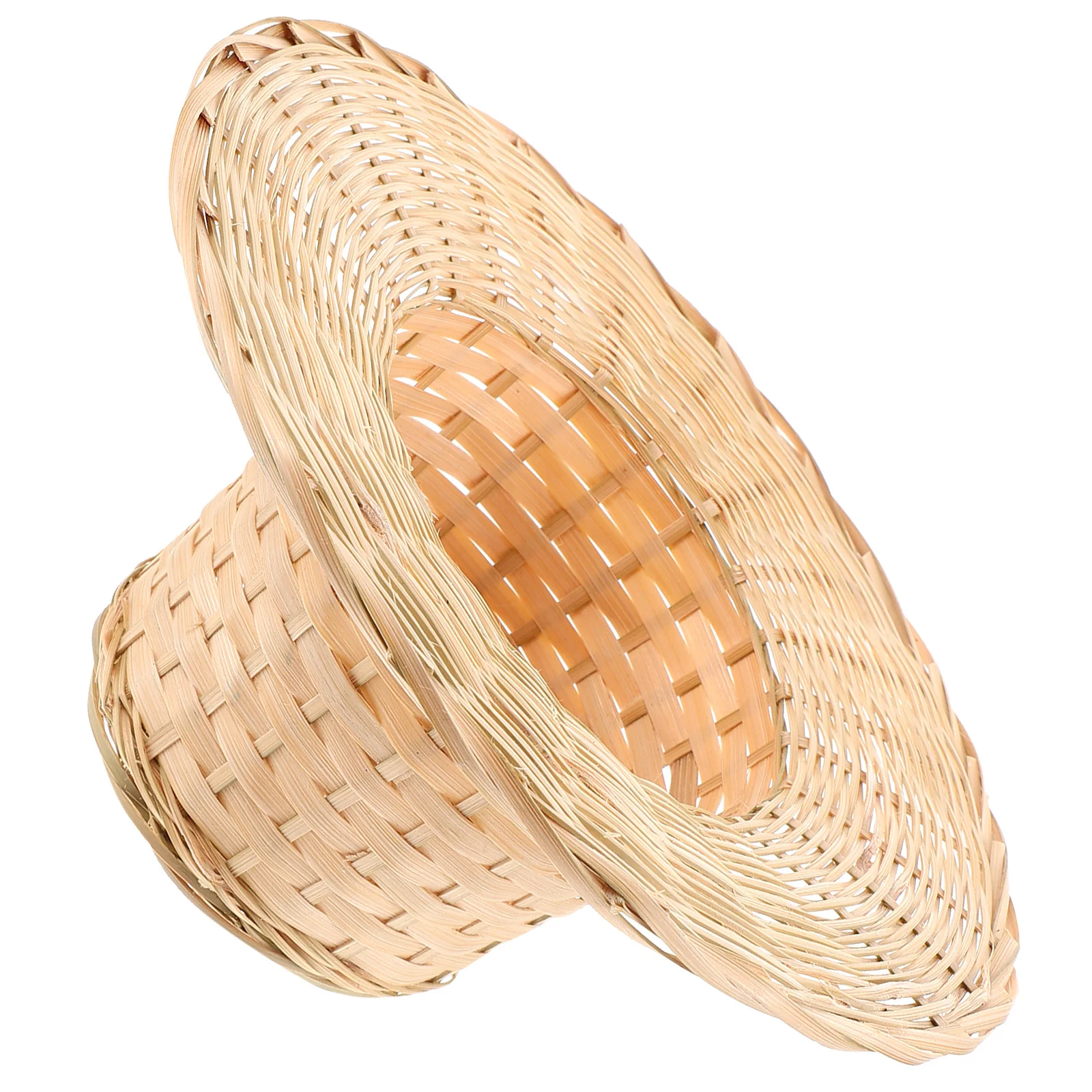 

Bamboo Woven Lampshade Decorative Hat Shaped Pendant Light Cover Indoor Lighting Entrance Corridor Room Bathroom Kitchen