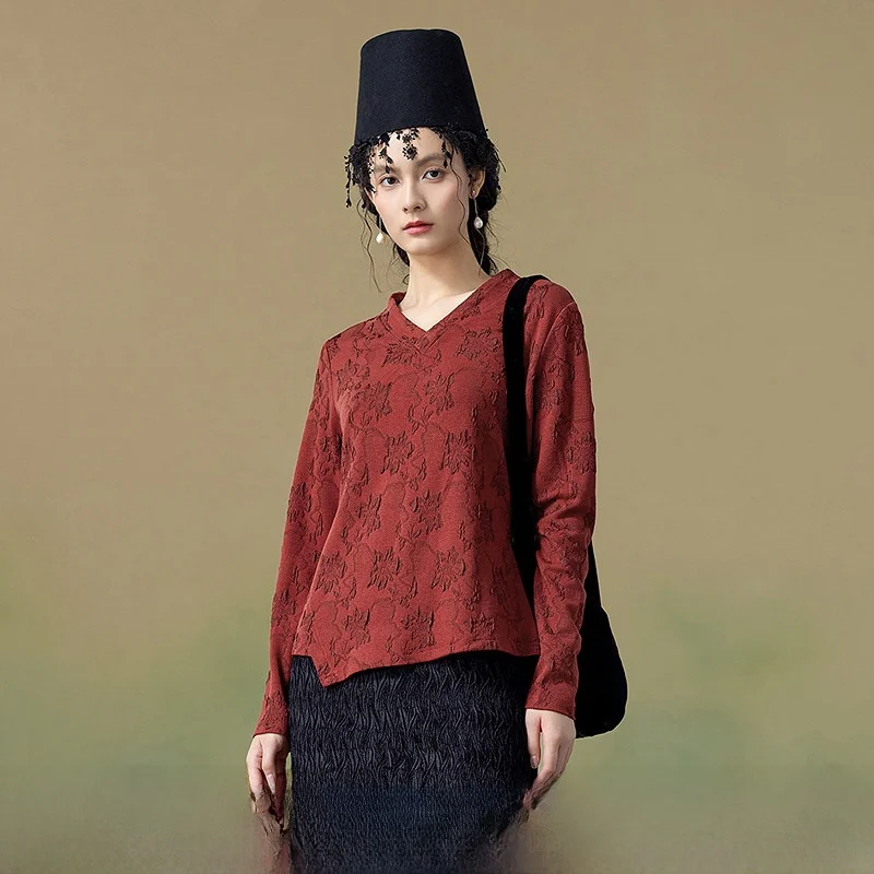 

Slimming Fit Ele National Sle T-irt Women's New Autumn 2025 a Life on the Left Vintage Sle Stand Fit ort Length