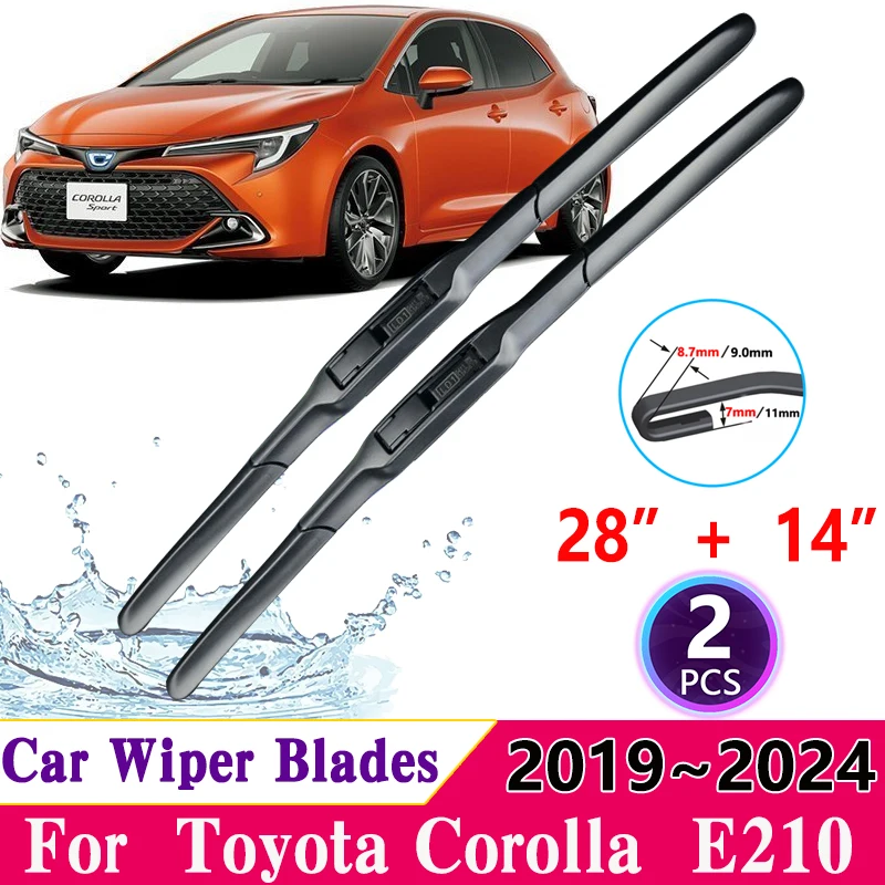 Car Windscreen Wipers for Toyota Corolla E210 Auris Allion Levin 2019~2024 Atuo Front Wiper Blades Windshield Car Accessories