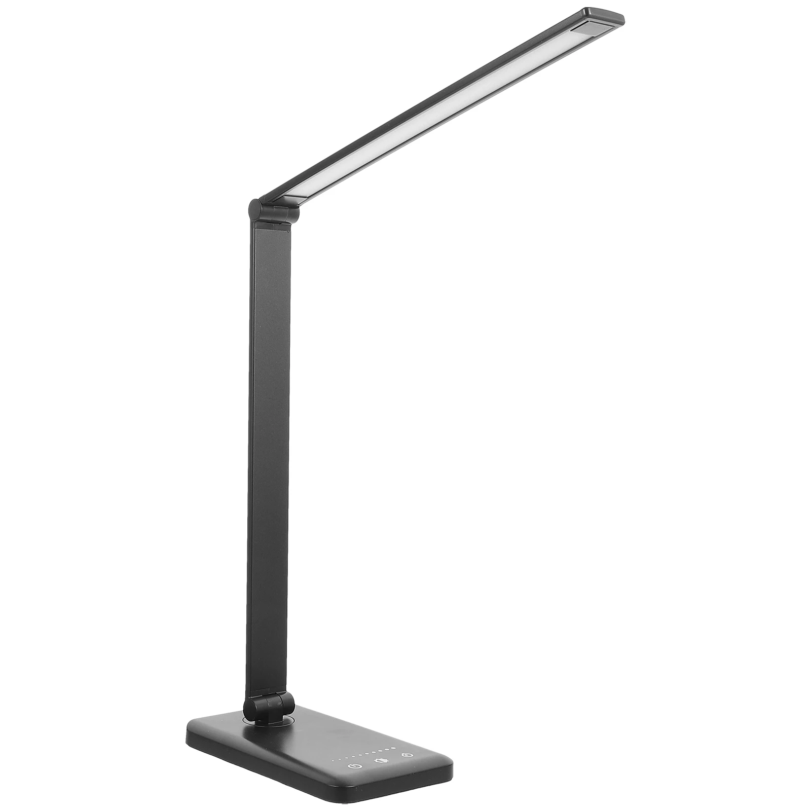 

Dimming Desk Lamp Touch Control Premium Aluminum LED Light Black Student USB Cable Foldable Eye Protection Bedroom Night Light
