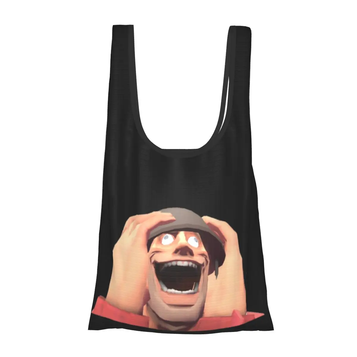 equipe-fortaleza-2-tf2-soldado-gmod-rosto-louco-engracado-meme-vermelho-portatil-tote-dobravel-shopper-saco-de-compras-bolsa-de-ombro