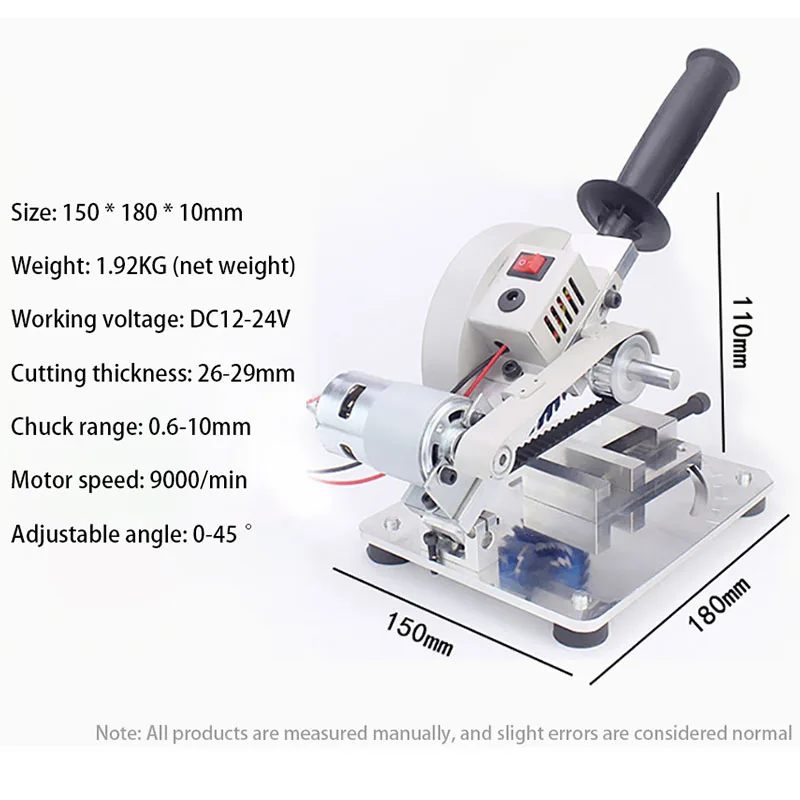 Multifunctional Cutting Machine Household Desktop Woodworking Stone Steel Plastic 45 Degree Chainsaw Electric Mini Circular Saw