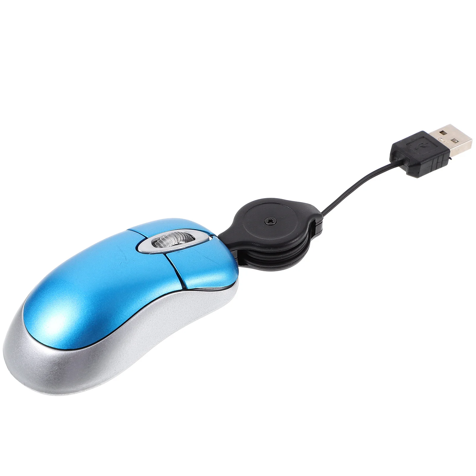 เมาส์ออปติคอลขนาดเล็กกะทัดรัดแบบพับเก็บได้สาย USB ปลั๊กเพลย์สำหรับโน้ตบุ๊คแล็ปท็อปพีซีที่เข้ากันได้กับอุปกรณ์ต่อพ่วงคอมพิวเตอร์