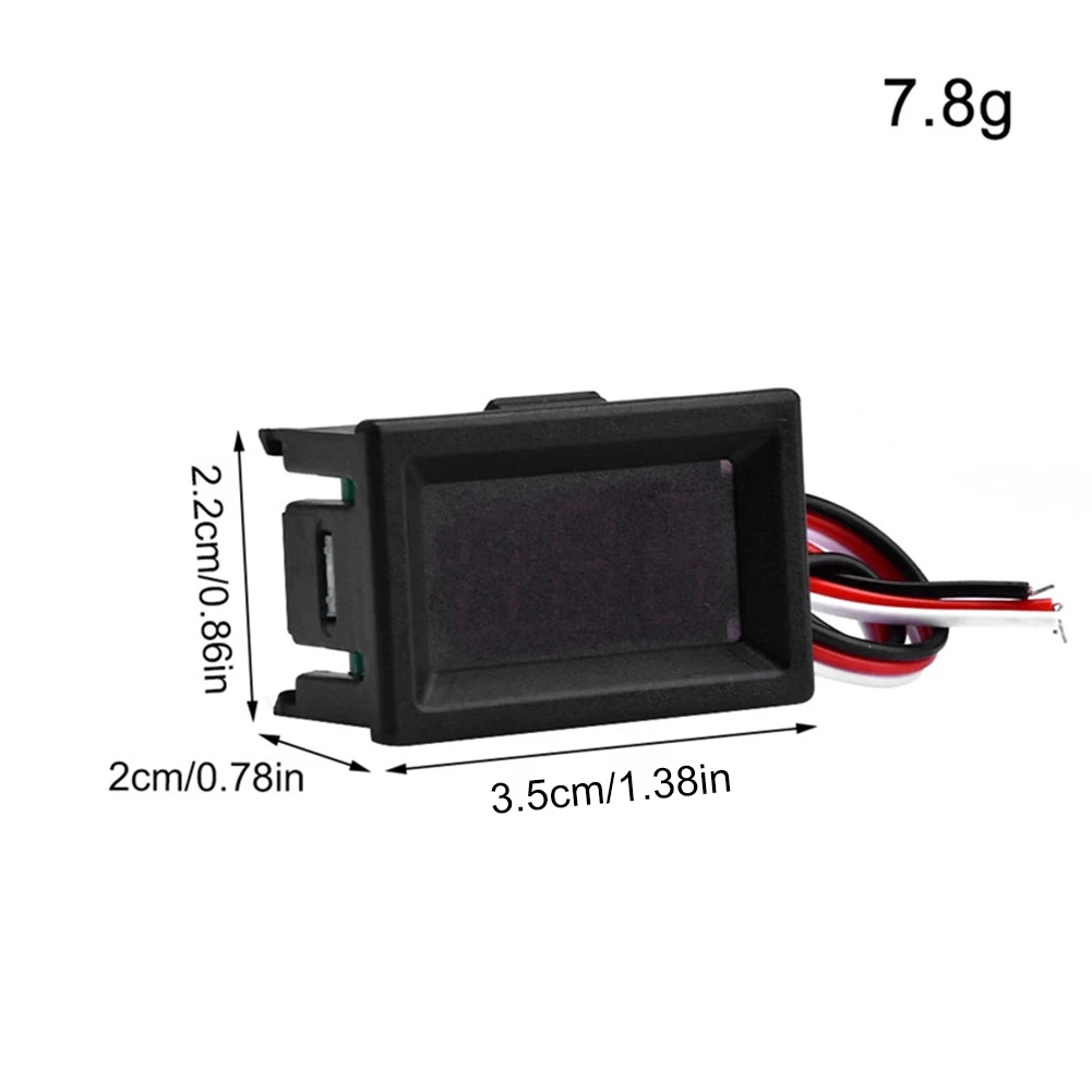 

0.36 Inch Voltage Measurement Tool 3-Wire DC 0-100V Mini Voltage Meter LCD Display Small Voltage Gauge for Car Automotive