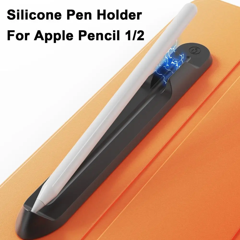 Nieuwe siliconen potloodhouder Verwijderbare zelfklevende magnetische pensleuf Accessoires Tablet Stylus opslaghouder voor Apple Pencil 1 2