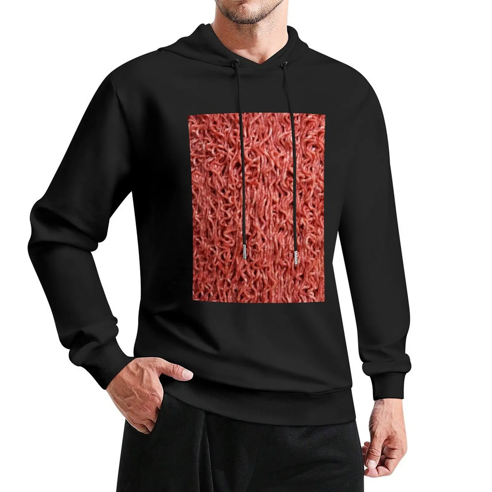 

Raw Ground Beef Pullover Hoodie graphic t shirts men mens hoodie