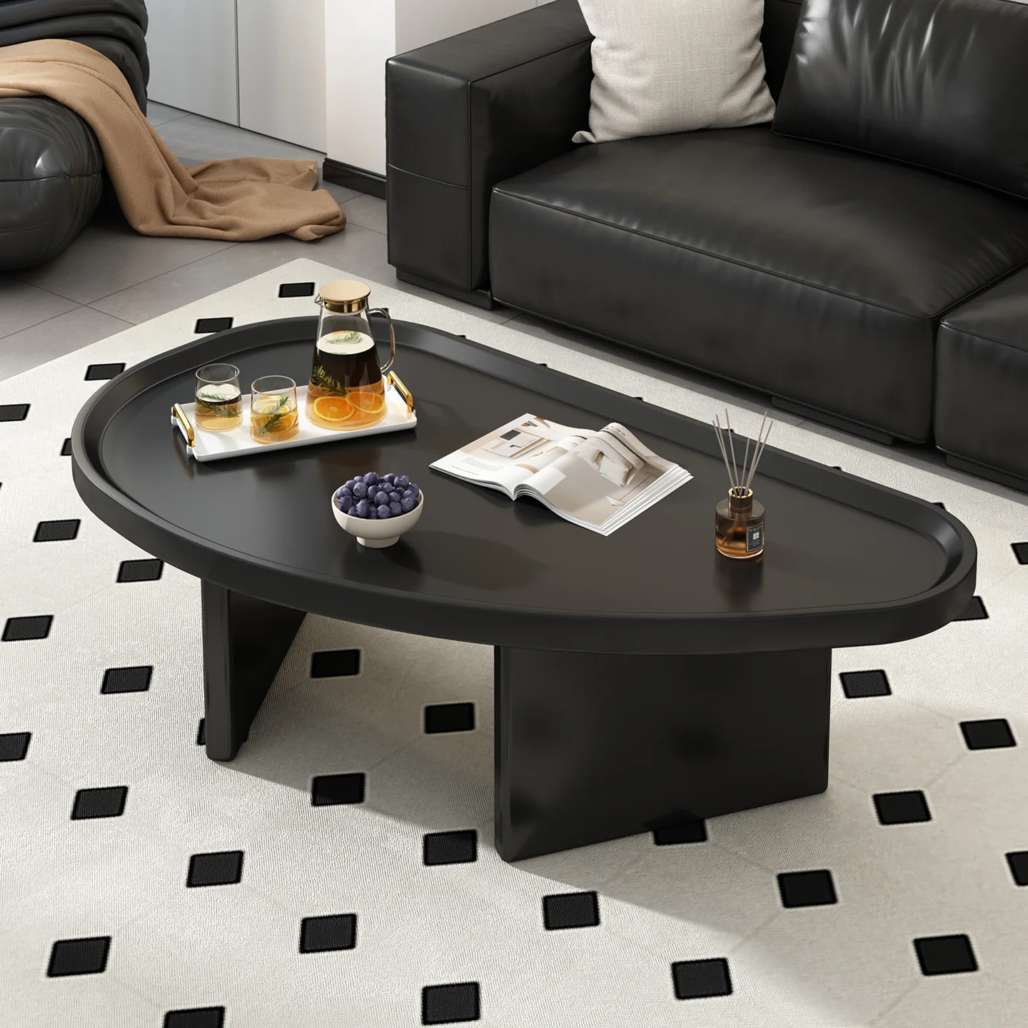 Living room home high-end small apartment creative table Italian light luxury office tea table