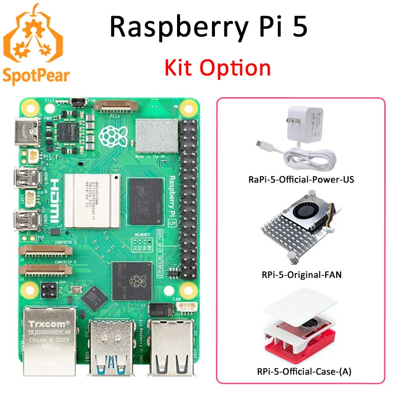 Raspberry Pi 5 modello originale ufficiale Pi5 opzione RAM 4GB / 8GB