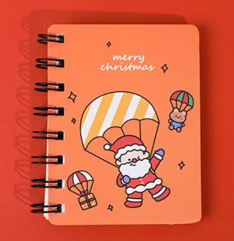 Caderno espiral bonito do Natal, Mini Notepad, A7