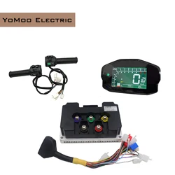 Fardriver ND72450 48V-72V DC 200A 3KW-5KW BLDC Sine Wave Motor Controller With DKD Display, T08 Throttle For Electic Motorcycle