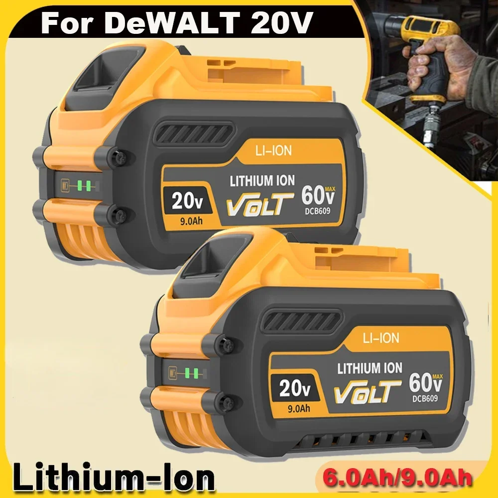 12000mAh Battery DCB200 MAX For Flexvolt For Dewalt DCB606 DCB205 DCB206 DCB209 DCB182 Power Tool Battery 20V/60V Battery