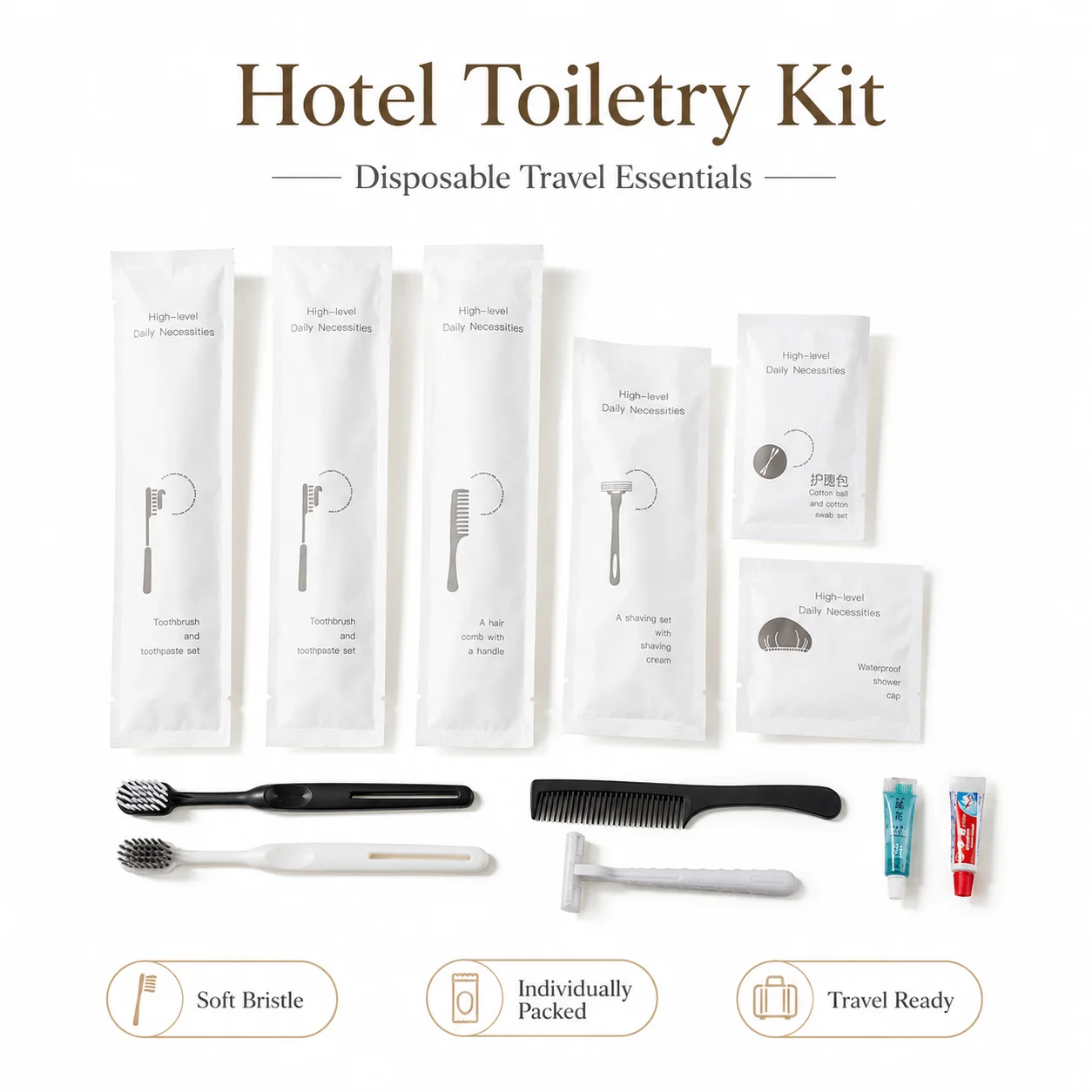Premium Disposable Guest Toiletry Kit 4