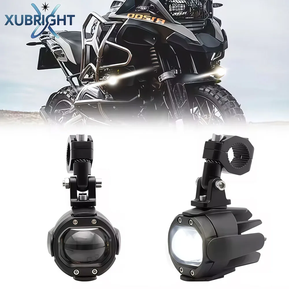 E24 دراجة نارية LED مصباح مساعد لسيارات BMW R1200GS F800GS ADV ياماها MT07 MT09 CRF1000L أفريقيا التوأم كاواساكي أضواء الضباب موتو مصباح