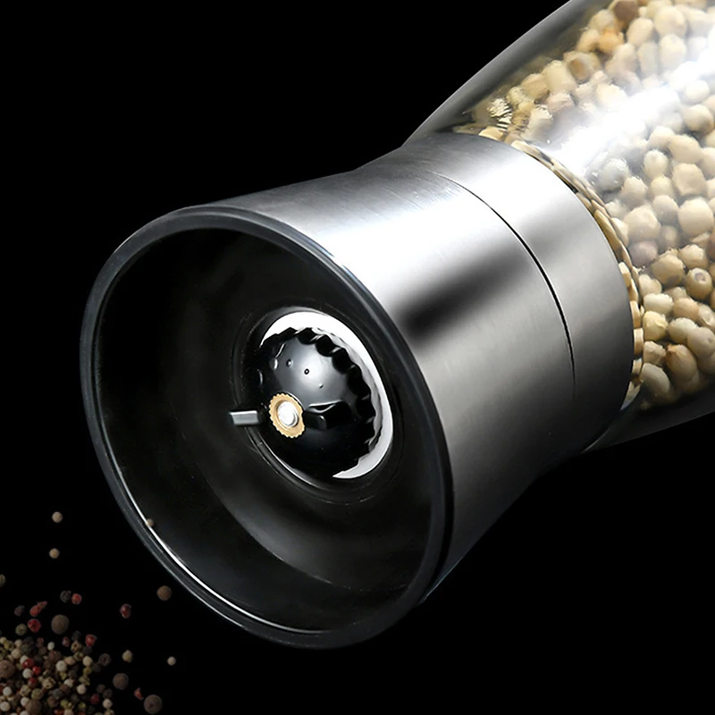 Manual Salt Pepper Grinder Seasoning Bottle Jar Stainless Steel Spice Grinder Salt Shaker Kitchen Mills Accessories