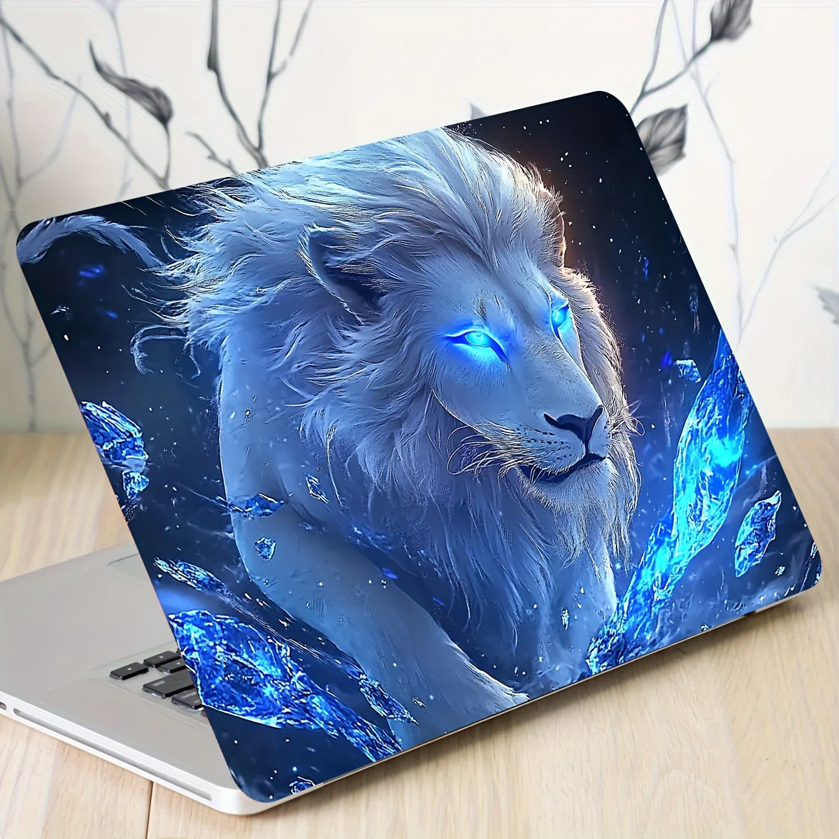 

2 Pieces Majestic Lion Art Decal Laptop Skin - Waterproof, Scratch Resistant Vinyl Sticker, Self-Adhesive, Semi-Matte Surface,