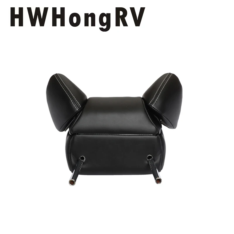 VIP auto seat headrest pillow with adjustable two ears/Car black Napa leather cover headrest Minibus VIP Aircraft Seats pillow