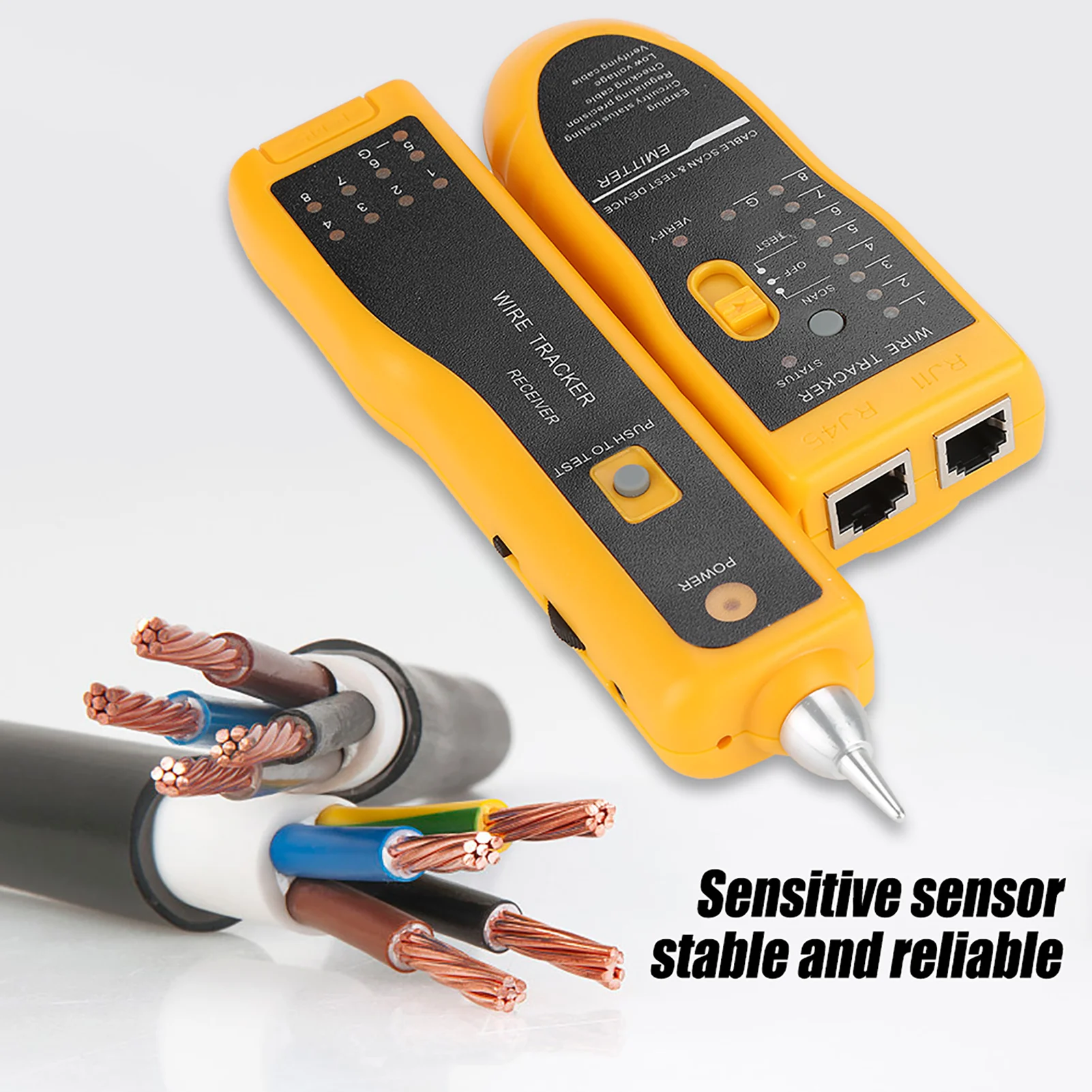 LAN Network Cable Tester Scan for Miss Wiring/ Disorder Cable/ Short Circuit/ Broken Circuit Line Finder Wire Diagnose Tool