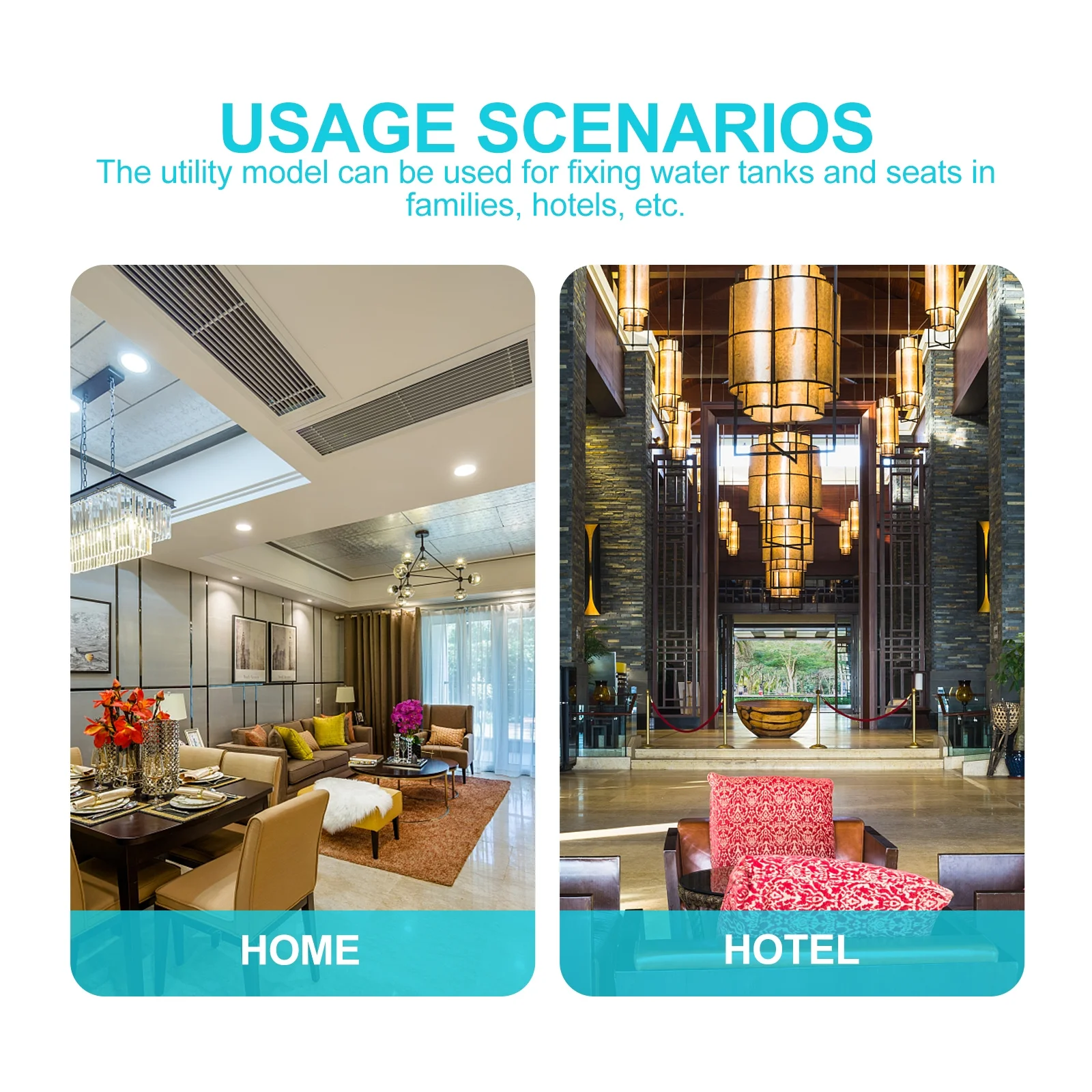 

4Pcs Toilet Seat Hinge Durable ABS Stainless Steel Fixing Accessory Quick Installation Home Toilet Lid Fixing Hinge