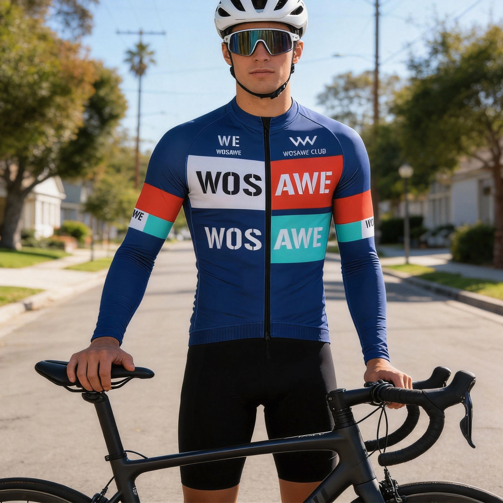 

Велосипедная майка WOSAWE для мужчин, с длинным рукавом, дышащая, быстросохнущая, для MTB и шоссейных велосипедов, легкая, для лета и весны, велосипедная одежда.