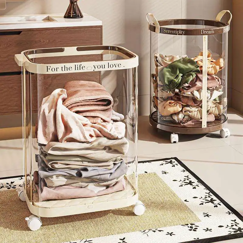 transparent-large-capacity-laundry-hamper-home-use-high-aesthetic-value-dirty-clothes-storage-basket-with-handle-for-bathroom