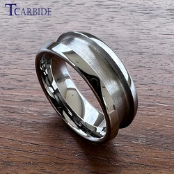 Factory Direct Price 4mm 6mm 8mm Tungsten Empty Ring Inlay Style Blanks 2.0/3.0/4.0 Grooves Domed Polished Finish