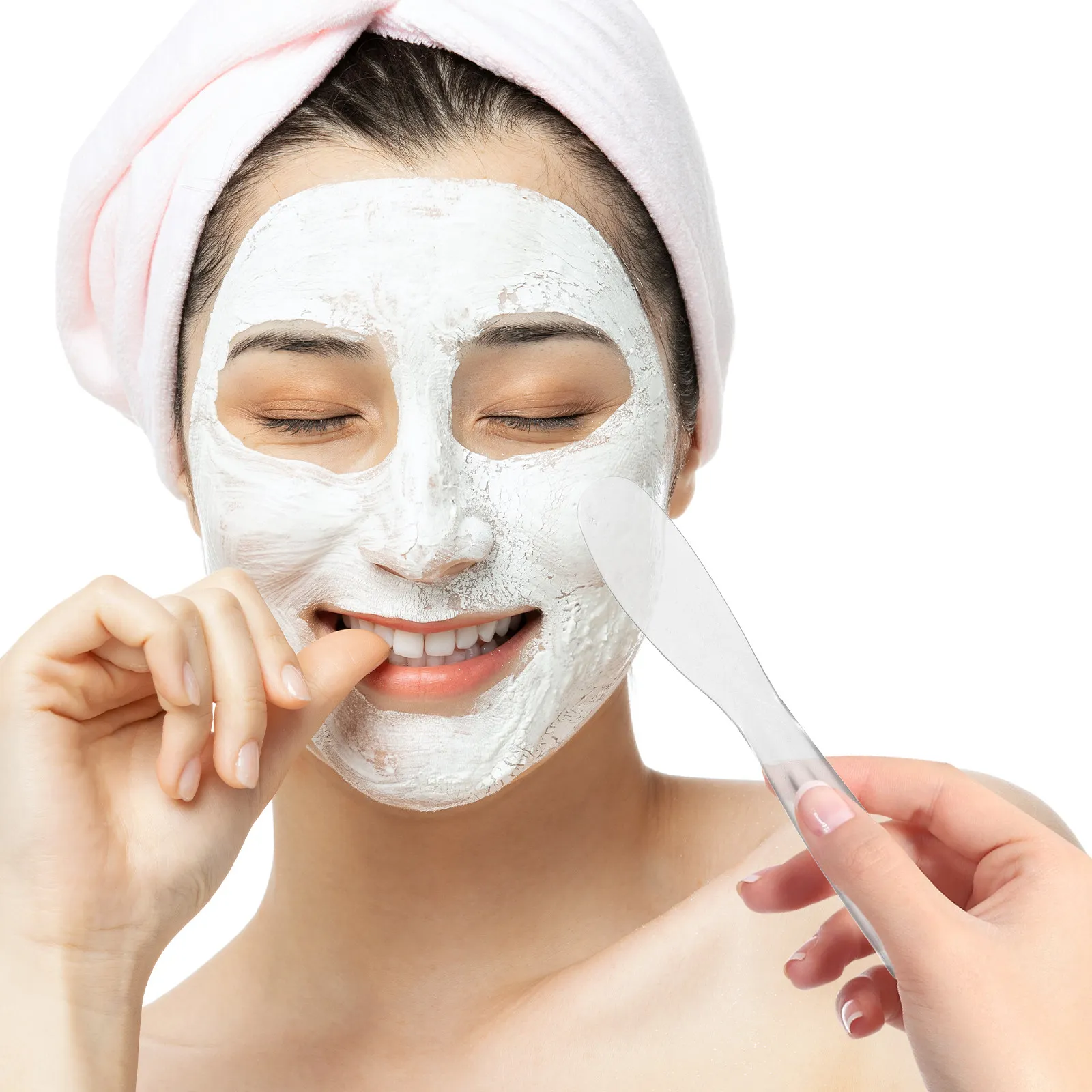 

8Pcs Facial Mask Spatula Thickened Clear Plastic Beauty Mask Applicator Scoop Mud Clay Application Tools Home Spa