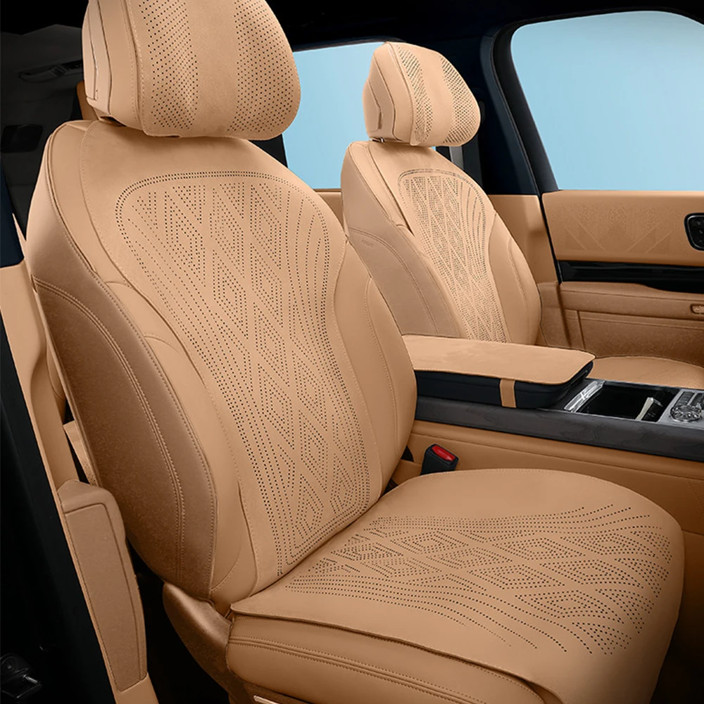 

Для ZEEKR 9X: Всесезонная универсальная накладка на автомобильное сиденье, специализированный чехол из перфорированной кожи с воздухопроницаемостью для интерьера автомобиля