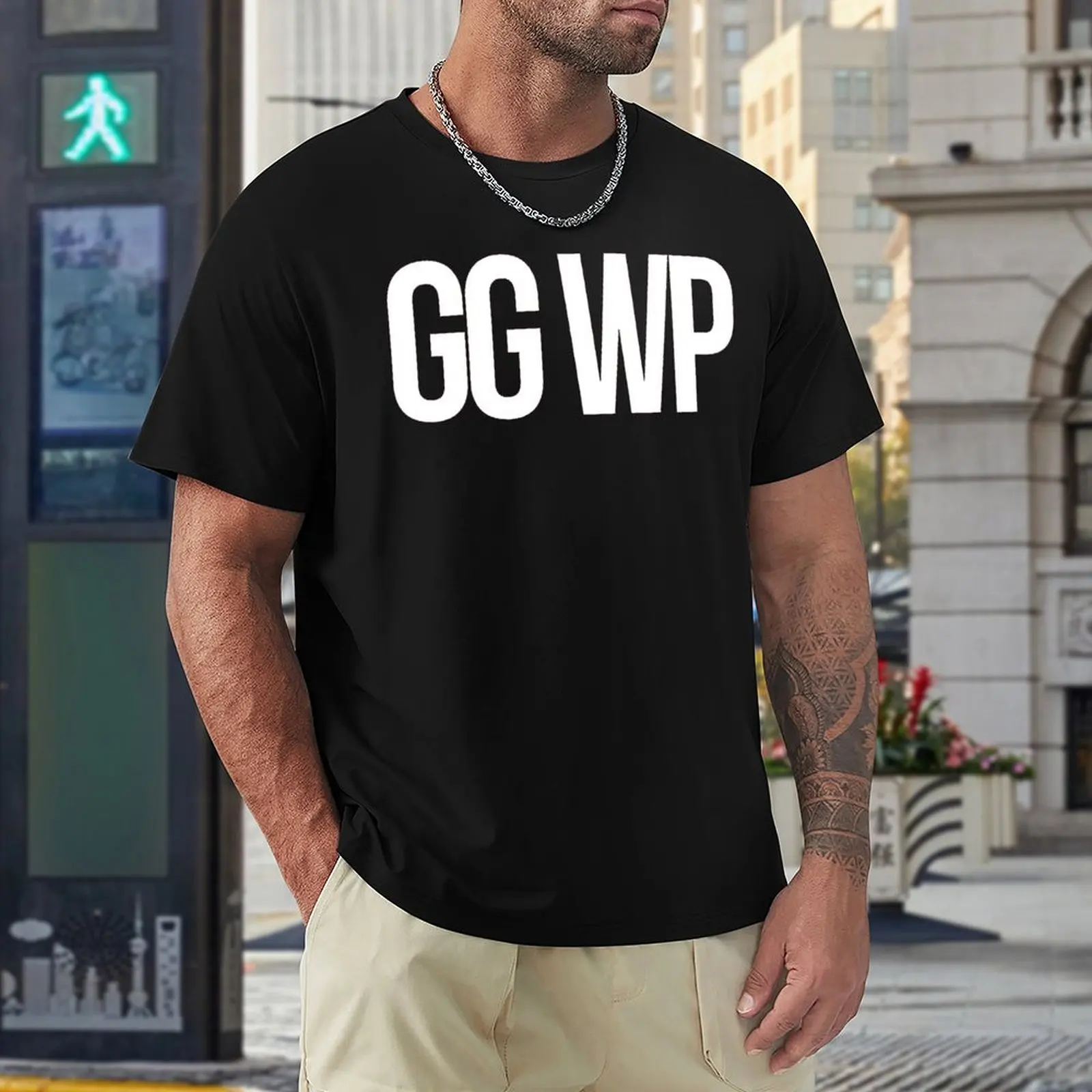 GG WP Gamers Satisfaction Classic for Y Top Tee Creative T-shirt Crewneck  Move  Funny Novelty Aactivity Competition USA Size