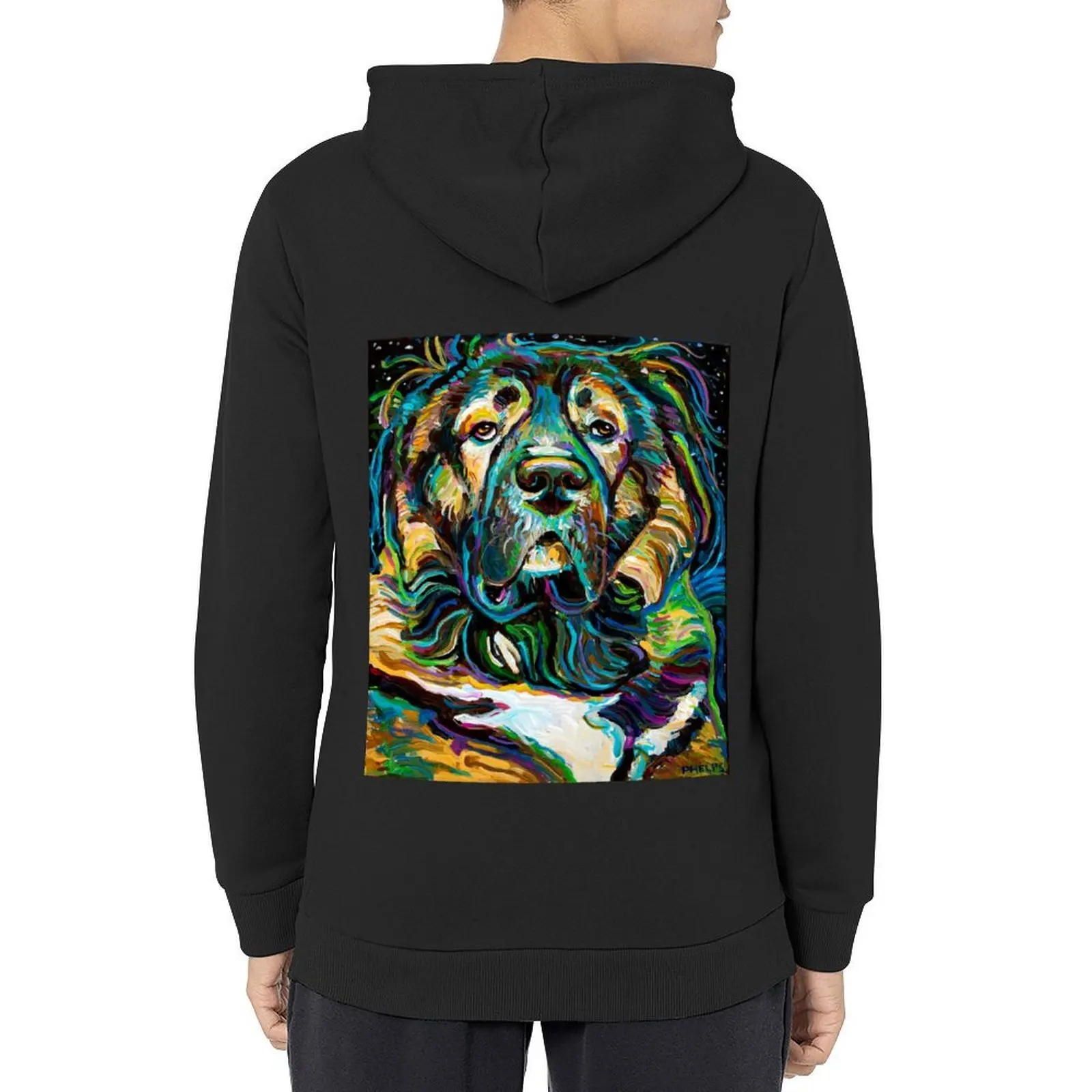 

Psychedelic Caucasian Shepherd Dog by Robert Phelps Hoodie men clothes japanese style men's clothing fashion men mens hoodies